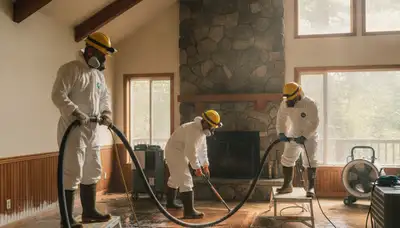 Water damage restoration team serving Santa Rosa, CA, with professional cleanup equipment