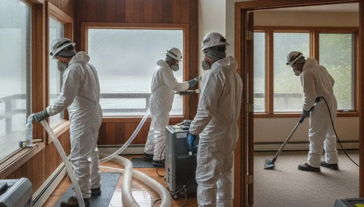 Water damage restoration team serving Santa Rosa, CA for fast water extraction and cleanup