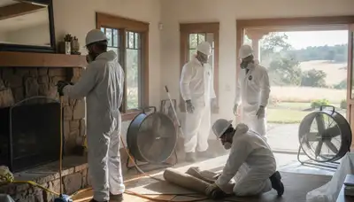 Water damage restoration team serving Santa Rosa, CA with professional cleanup equipment